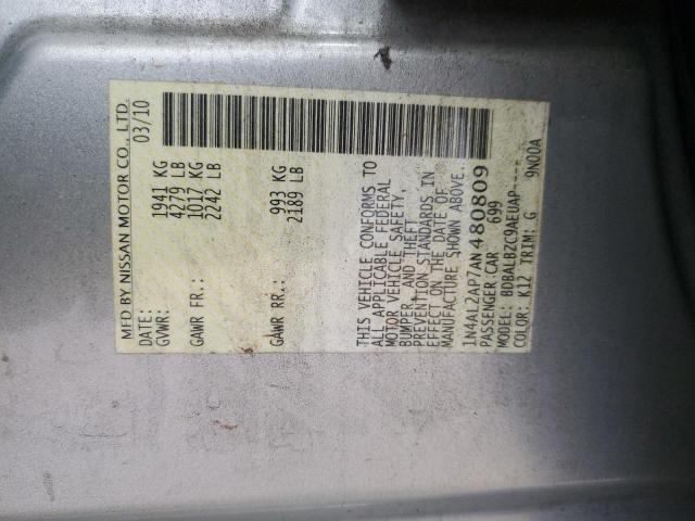 2010 NISSAN ALTIMA BAS - 1N4AL2AP7AN480809