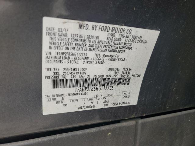 2017 FORD TAURUS LIM - 1FAHP2F85HG117735