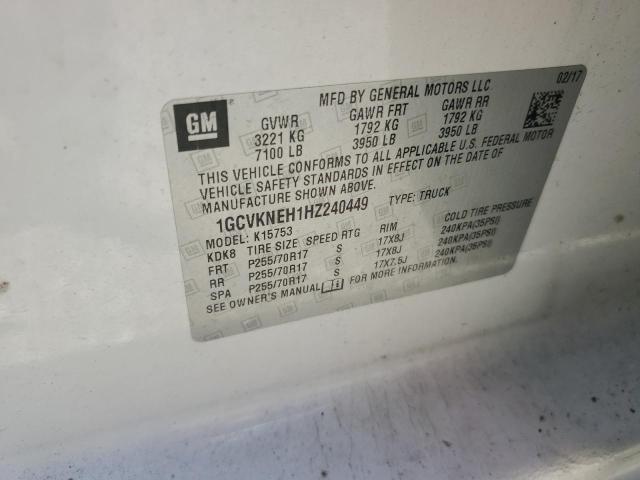 2017 CHEVROLET SILVERADO - 1GCVKNEH1HZ240449