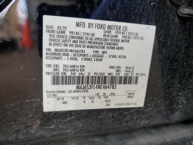2022 FORD ECOSPORT S - MAJ6S3FL4NC464783