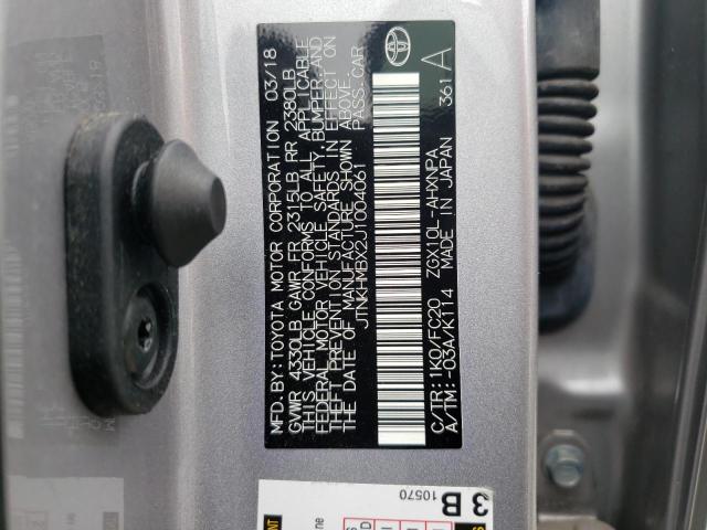 2018 TOYOTA C-HR XLE - JTNKHMBX2J1004061