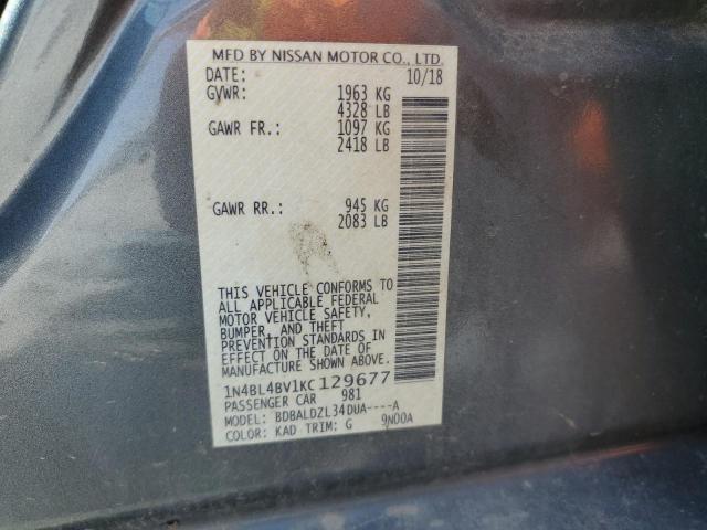 2019 NISSAN ALTIMA S - 1N4BL4BV1KC129677