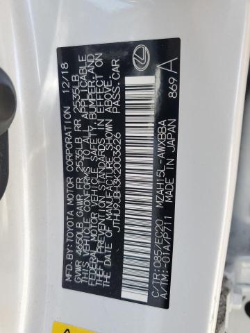 2019 LEXUS UX 250H JTHU9JBH3K2003626