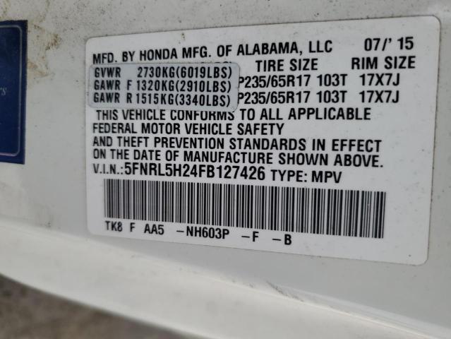 2015 HONDA ODYSSEY LX 5FNRL5H24FB127426