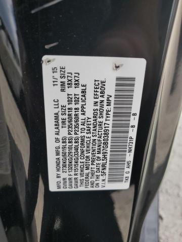 2016 HONDA ODYSSEY TO - 5FNRL5H97GB038917
