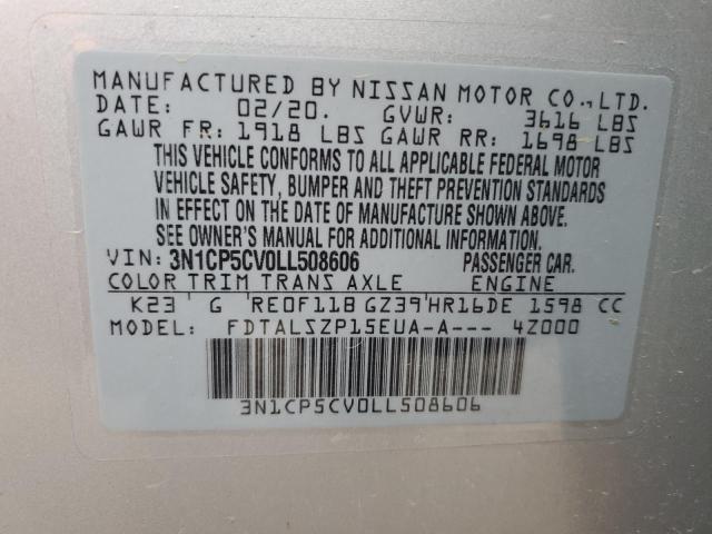 2020 NISSAN KICKS SV - 3N1CP5CV0LL508606