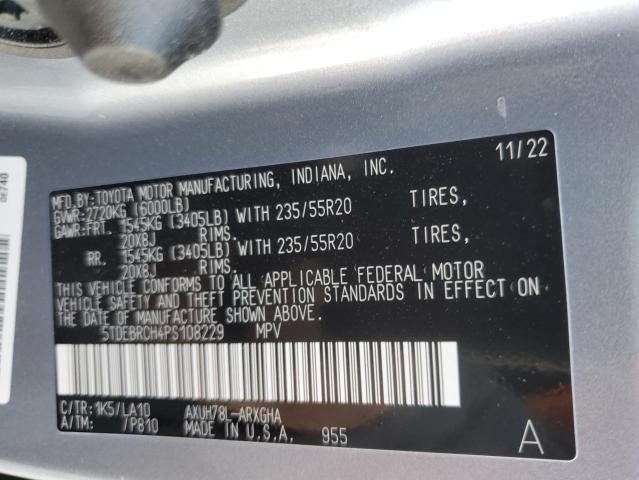 5TDEBRCH4PS108229 2023 TOYOTA HIGHLANDER