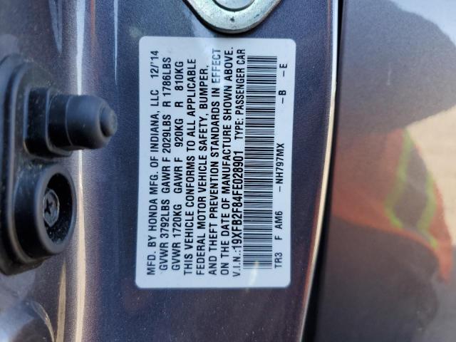 2015 HONDA CIVIC EX 19XFB2F84FE028901