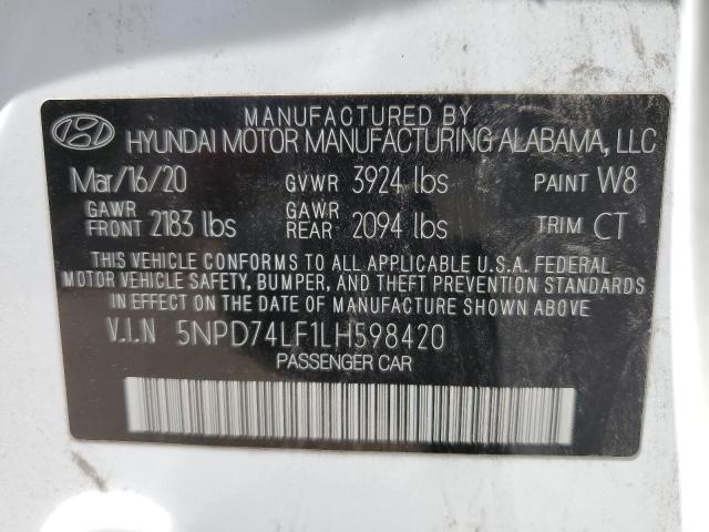 2020 HYUNDAI ELANTRA SE - 5NPD74LF1LH598420