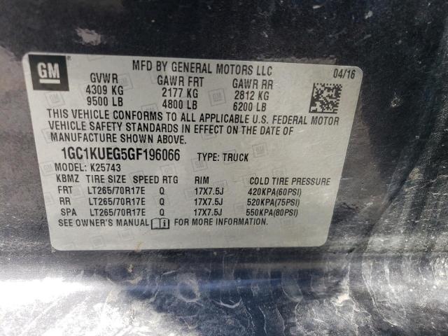 2016 CHEVROLET SILVERADO - 1GC1KUEG5GF196066