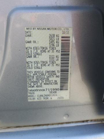 2016 NISSAN FRONTIER S - 1N6AD0EVXGN715990