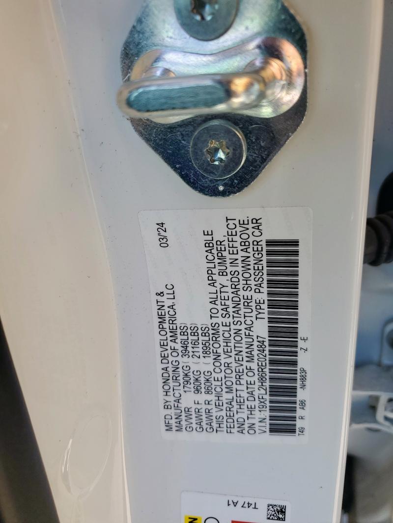 2024 HONDA CIVIC SPOR - 19XFL2H86RE024847
