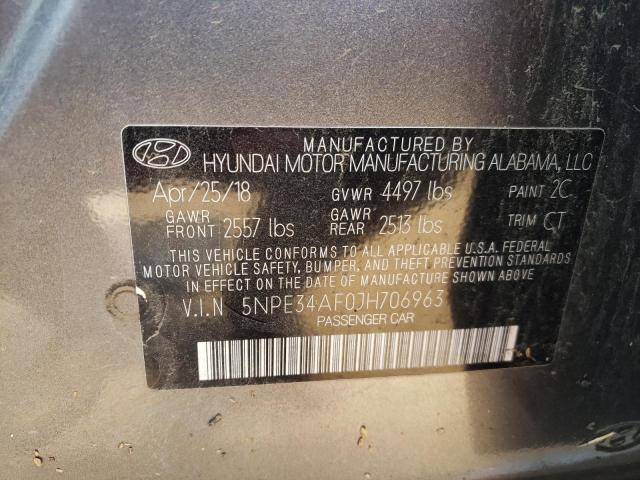 2018 HYUNDAI SONATA SPO - 5NPE34AF0JH706963
