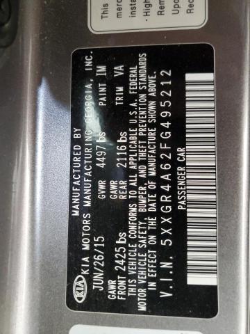 2015 KIA OPTIMA SX 5XXGR4A62FG495212
