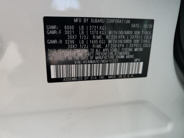 2021 SUBARU ASCENT TOU 4S4WMARD7M3415231