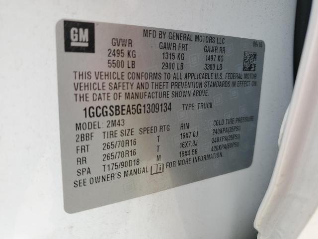 2016 CHEVROLET COLORADO - 1GCGSBEA5G1309134