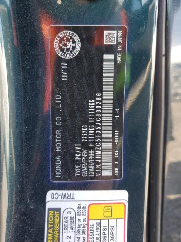 2018 HONDA CLARITY TO JHMZC5F35JC800286