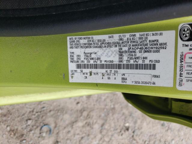 2013 FORD FIESTA SE - 3FADP4BJ6DM192592