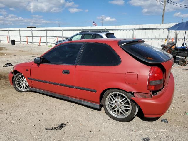 HONDA CIVIC CX 1997 red  gas 2HGEJ6325VH116740 photo #3