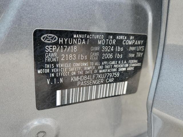 2019 HYUNDAI ELANTRA SE - KMHD84LF7KU779759