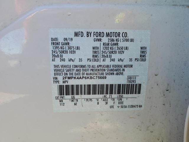 2019 FORD EDGE ST - 2FMPK4AP6KBC75669