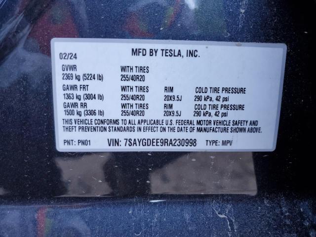 2024 TESLA MODEL Y - 7SAYGDEE9RA230998