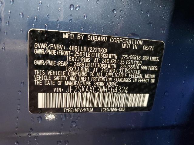 2021 SUBARU FORESTER T - JF2SKAXC3MH564324