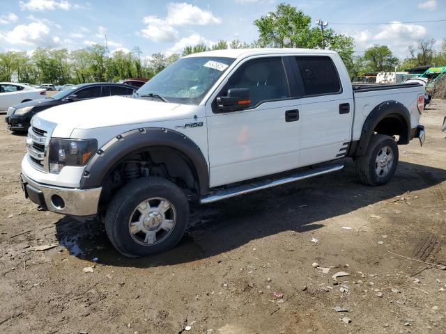 FORD F150 SUPER 2013 white crew pic flexible fuel 1FTFW1EF2DFA80433 photo #1