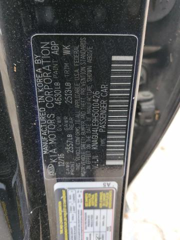 2017 KIA OPTIMA HYB KNAGU4LE9H5010426