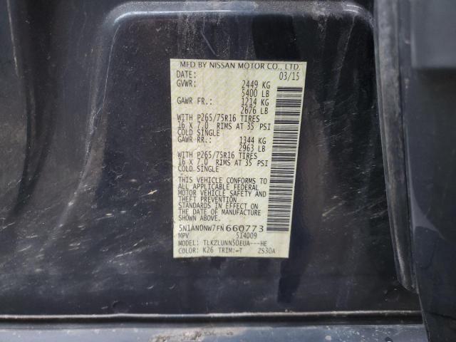2015 NISSAN XTERRA X 5N1AN0NW7FN660773