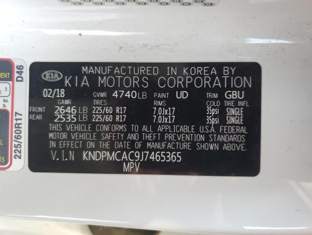 2018 KIA SPORTAGE L - KNDPMCAC9J7465365
