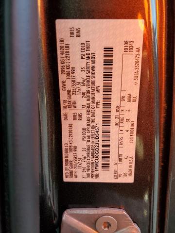2018 FORD ESCAPE - 1FMCU0GD2JUD54571