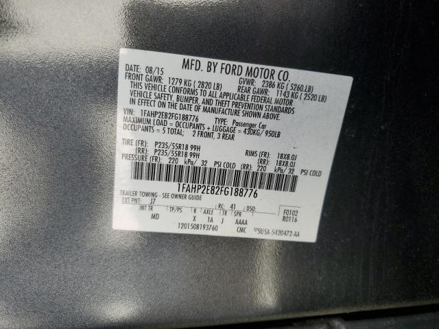 2015 FORD TAURUS SEL 1FAHP2E82FG188776