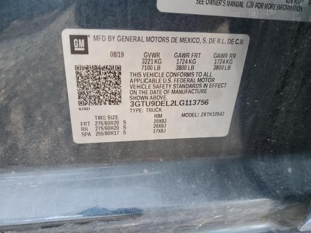 2020 GMC SIERRA K15 - 3GTU9DEL2LG113756