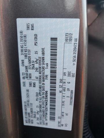 2022 FORD F150 SUPER - 1FTFW1E87NKE59096
