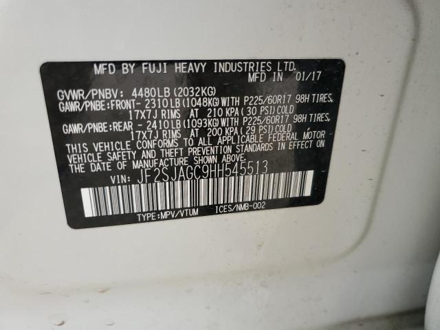 2017 SUBARU FORESTER 2 - JF2SJAGC9HH545513