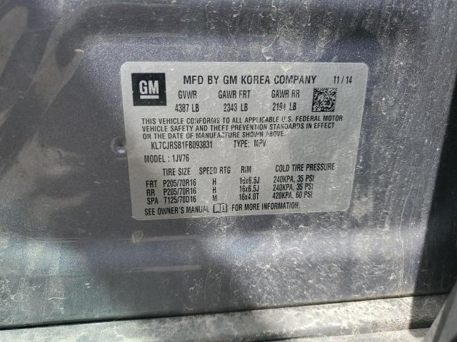 2015 CHEVROLET TRAX 1LT - KL7CJRSB1FB093831