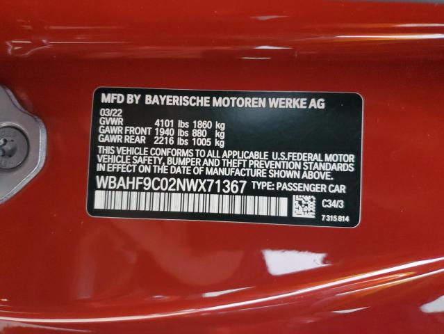2022 BMW Z4 M40I WBAHF9C02NWX71367