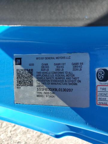 2020 CHEVROLET CAMARO LS 1G1FB3DX9L0130207