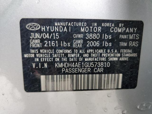 2016 HYUNDAI ELANTRA SE - KMHDH4AE1GU573810