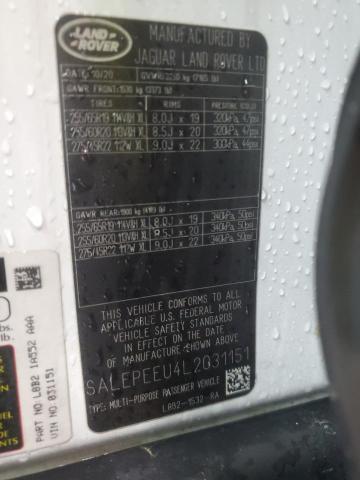 2020 LAND ROVER DEFENDER 1 SALEPEEU4L2031151
