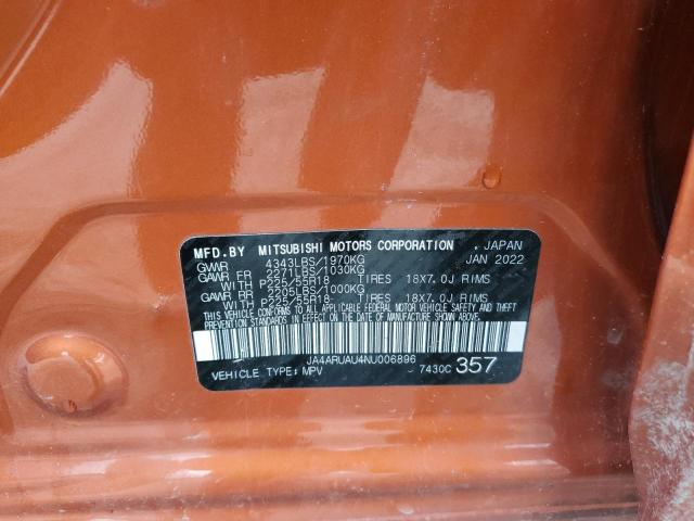 2022 MITSUBISHI OUTLANDER - JA4ARUAU4NU006896