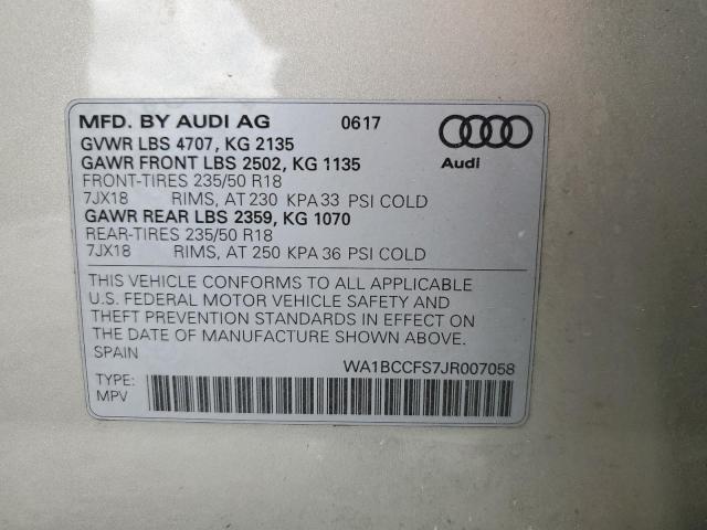 2018 AUDI Q3 PREMIUM WA1BCCFS7JR007058