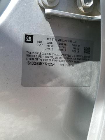 2017 CHEVROLET CRUZE LS 1G1BC5SMXH7216284