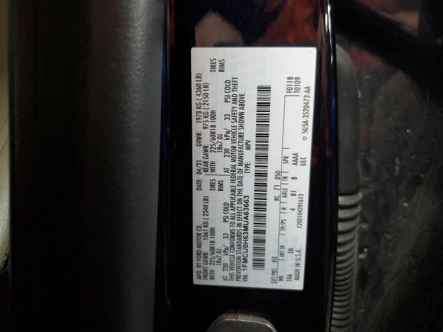 2021 FORD ESCAPE SEL - 1FMCU0H63MUA63663
