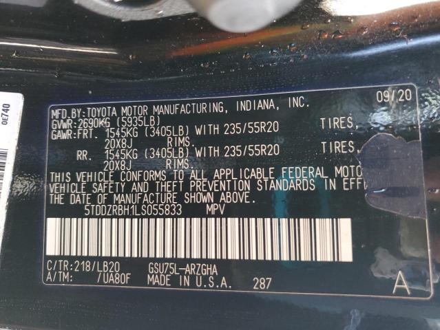 2020 TOYOTA HIGHLANDER - 5TDDZRBH1LS055833