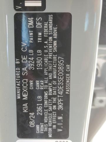 2025 KIA K4 LX 3KPFT4DE3SE008957