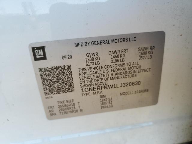 2020 CHEVROLET TRAVERSE L - 1GNERFKW1LJ320630