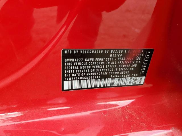 2016 VOLKSWAGEN GTI S/SE - 3VW447AU5GM066743