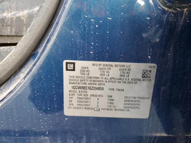 2016 CHEVROLET SILVERADO - 1GCVKREC1GZ294859